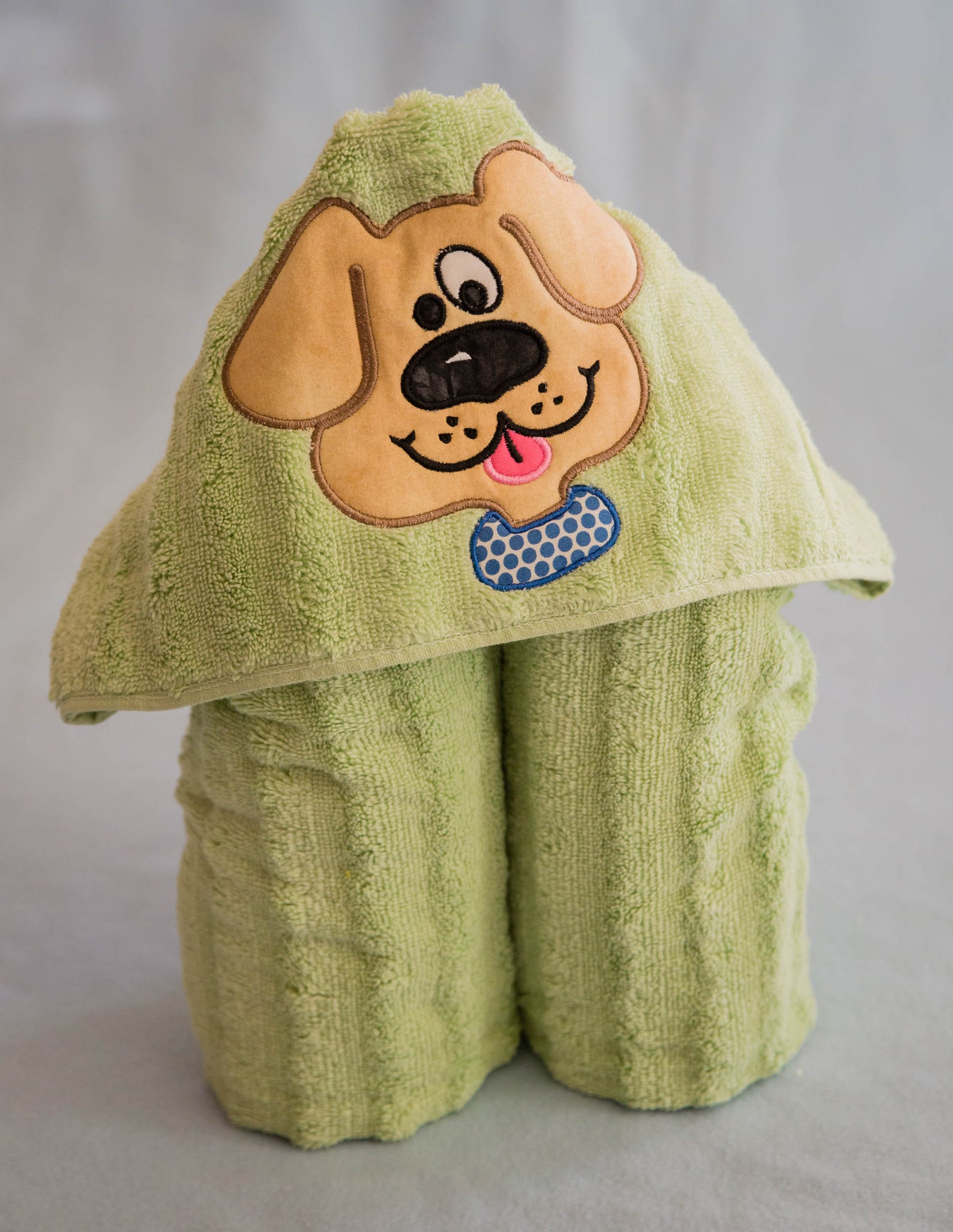 Hooded Towel Appliqué Dog Bath Towel Kid's Bath Etsy