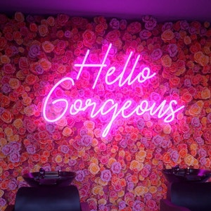Hello Gorgeous LED Neon Sign - | Neon Sign | Wedding Neon Sign | Wall Decor | Neon Lights | Wedding Decor | Bedroom Decor | Neon Light