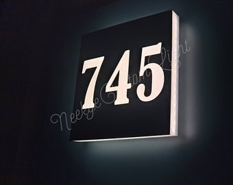 Custom Hollow Stainless Steel Laser Cut LED Retroiluminado Número de casa iluminado Signo Letras retroiluminadas para placas de letreros de direcciones iluminadas modernas