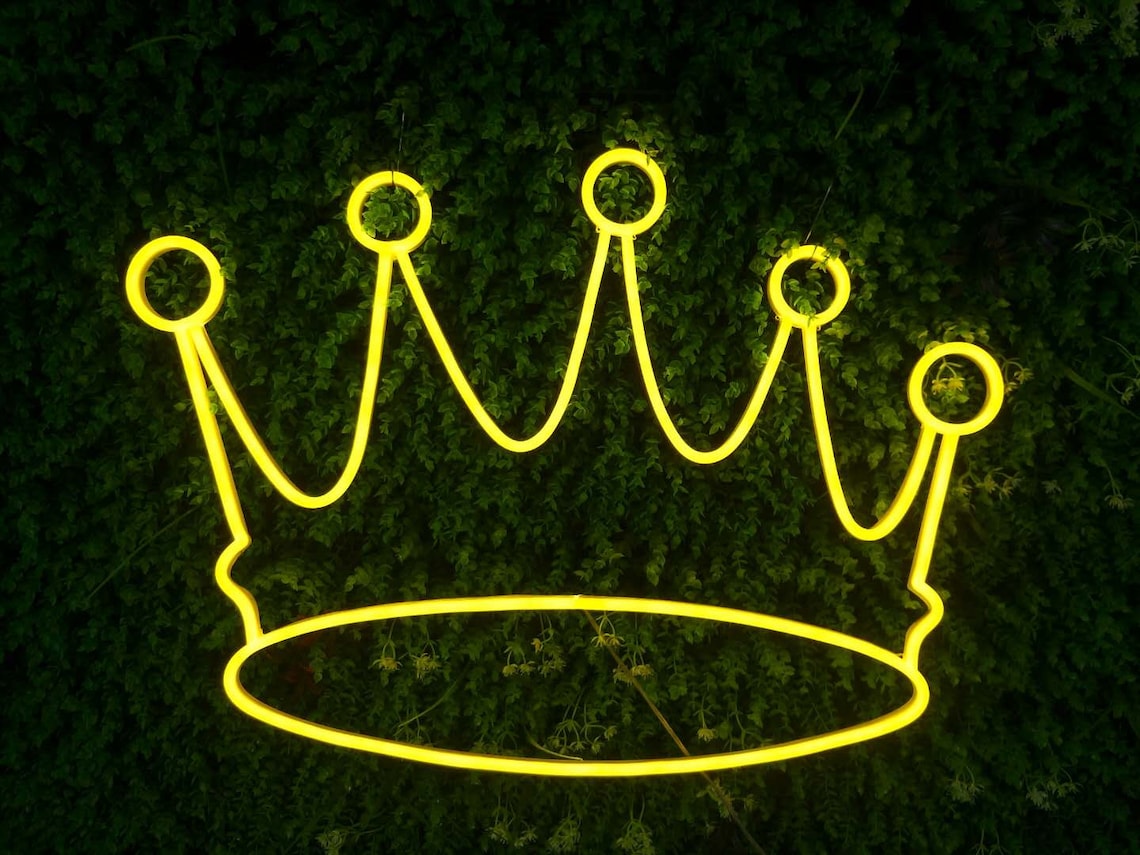 Crown Neon Sign丨custom Neon Light With Flex Led Pattern Neon Etsy