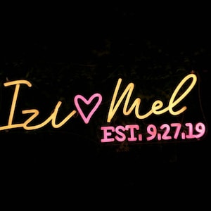 Wedding Custom Neon Sign Newlyweds Name Sign Flex LED Neon Light Sign And LED Logo Bride Party Room Decoration Wedding Reception Decoration