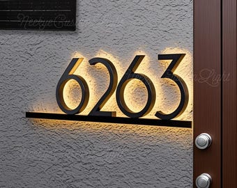 表札☆ウキsun150☆ Custom Solar House Numbers,led Lighted Mailbox Sign,metal Address