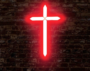 Luminous Cross Sign,Night Light,Light Box Sign,Cross light box,Christ cross,Jesus cross,Religious Wall decoration,LED light,Cross LED sign