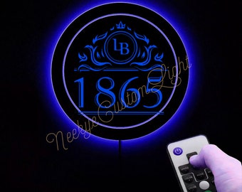 Luce LED A Specchio Con Nome Personalizzato, 12 Colori Con Telecomando, Decorazione Da Parete Per Camera Da Letto, Regalo Originale - 3