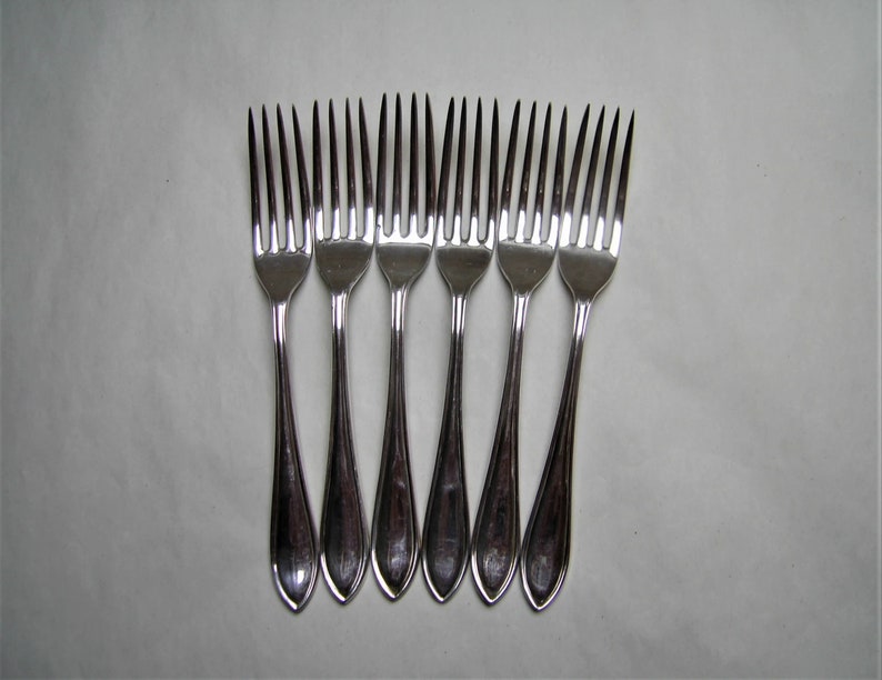 Stylish Set of Six Good Quality Silver Plated DESSERT FORKS Circa 1930