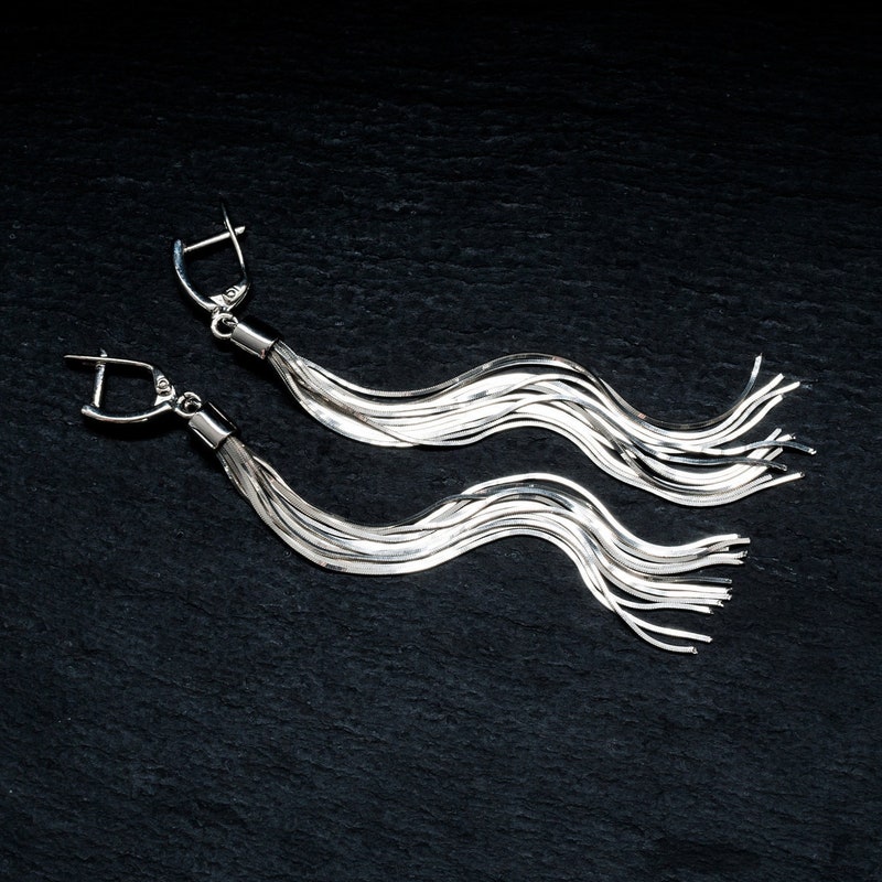 Long Messy Chain Earrings