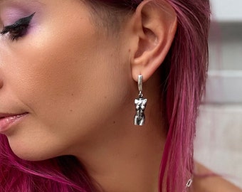 Mono Earring Statement earring Female body bust earring unisex Woman body figure earring