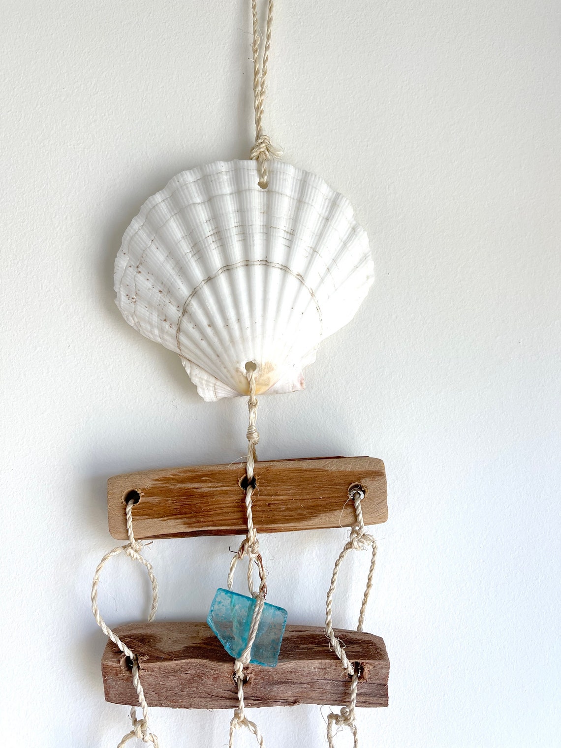 Sea Shell Beach Wall Hanging Beach Decor Sea Shell Mobile Etsy