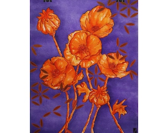 Flowers of Life Watercolor Print