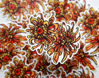 Sticker chrysanthèmes croquants