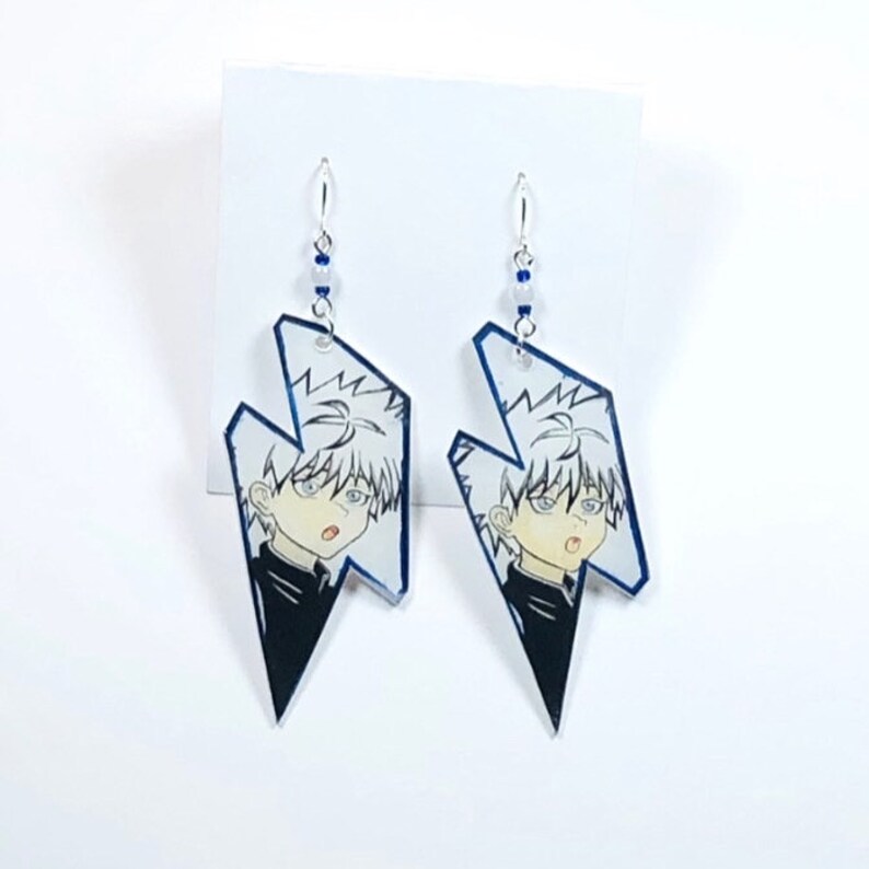 Killua Earrings Lightning bolt Hunter X Hunter Earrings Etsy