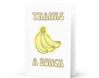 Cute Thank You Card Thanks a Bunch Banana - Etsy