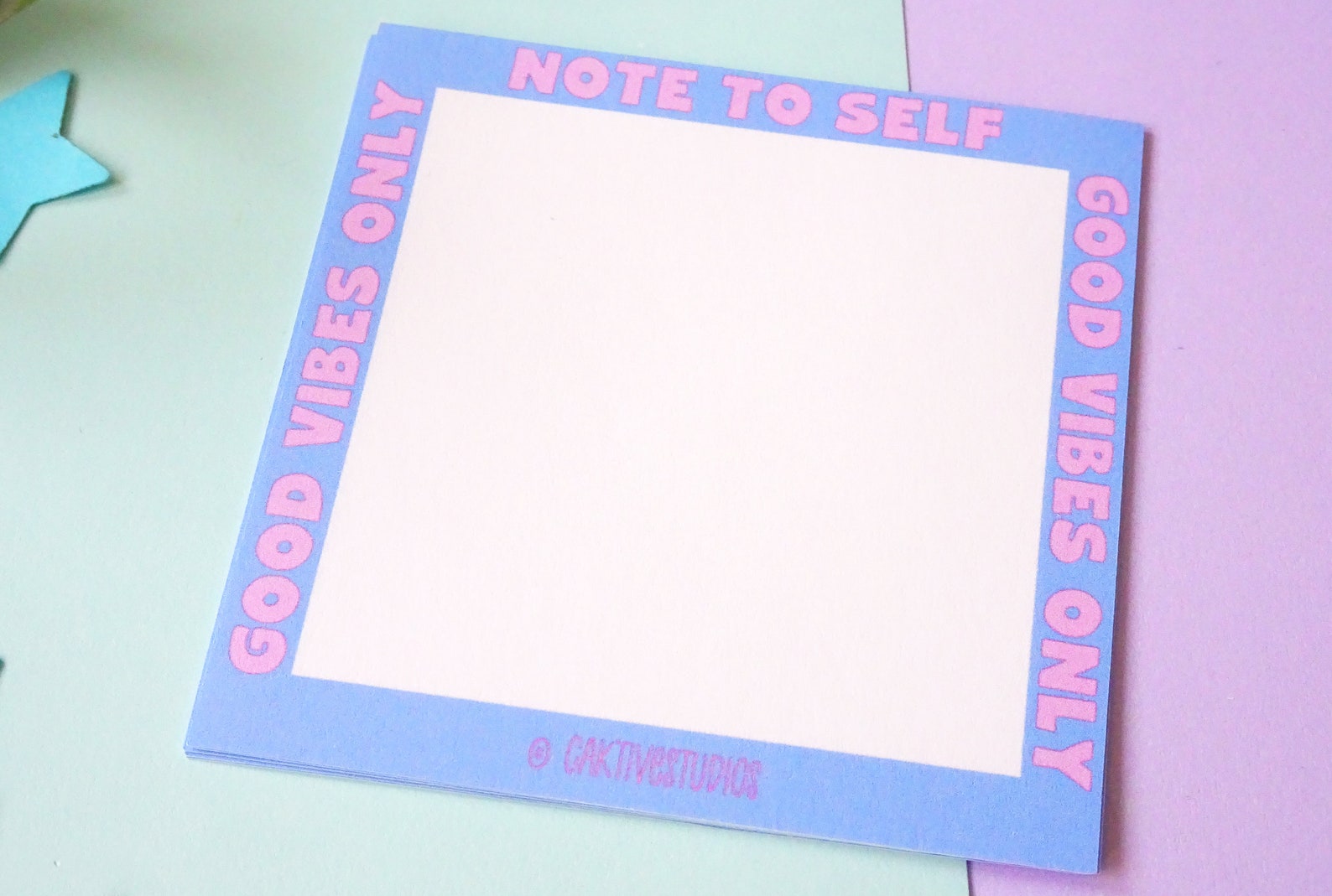 Good Vibes Only Memo Pad Positive Quote Desk Stationery - Etsy UK