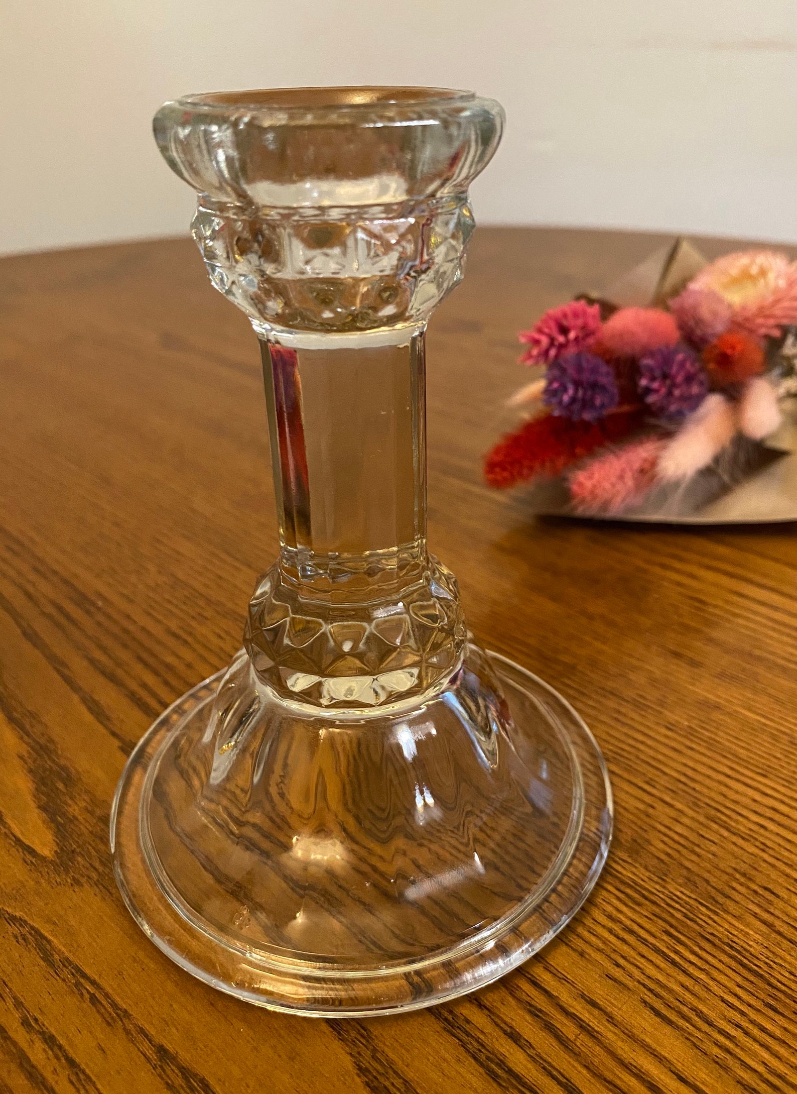 Pair of Beautiful Vintage Cut Glass Candle Stick Holders. Etsy