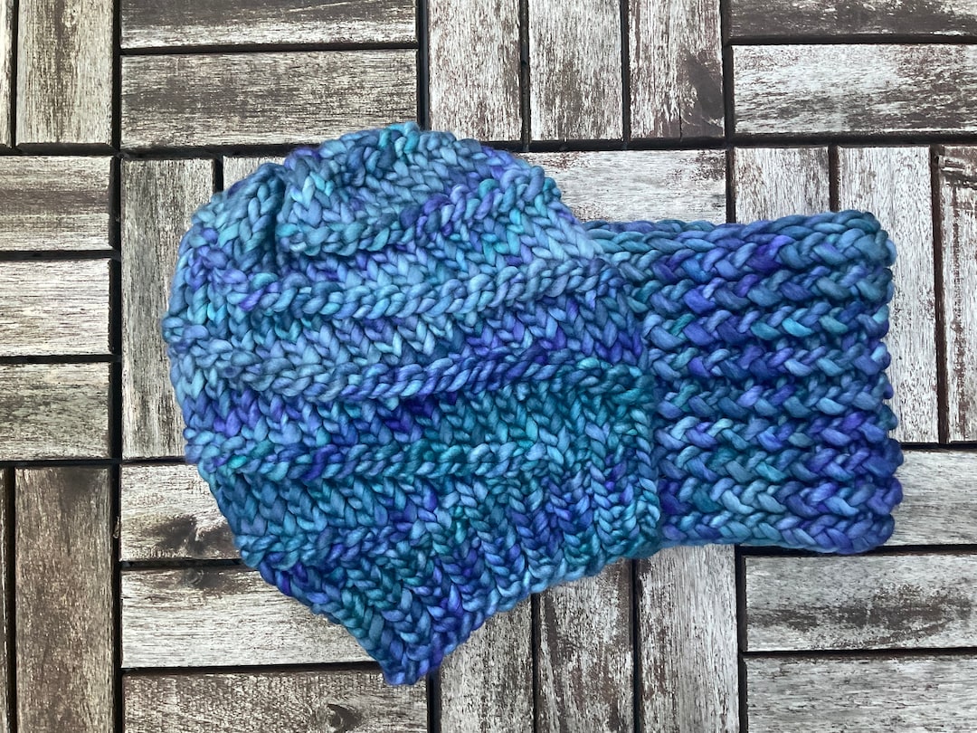 Hand Knit Set of Cozy Hat and Cowl in Malabrigo Rasta Super Soft Merino ...