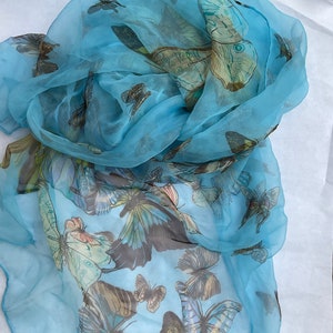 100% silk chiffon scarf