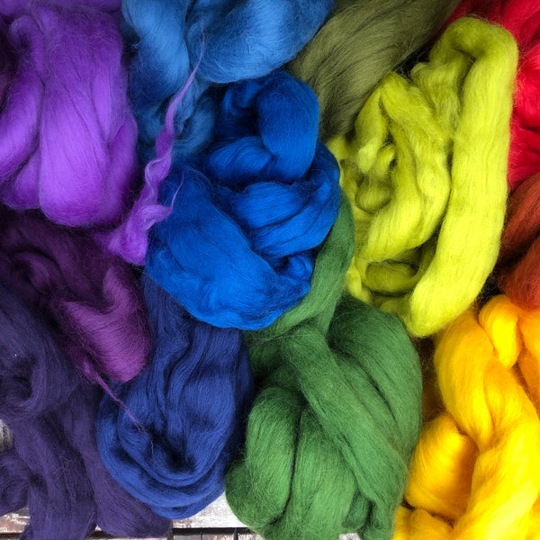 100% merino wool roving 21-23 micron