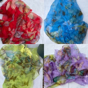 100% silk chiffon scarf