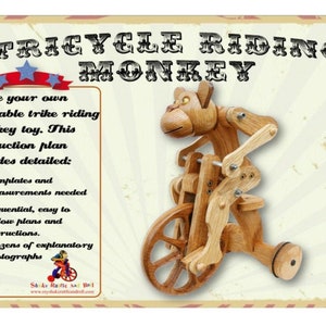 Timber Tricycle Riding Chimp Toy Construction Plan