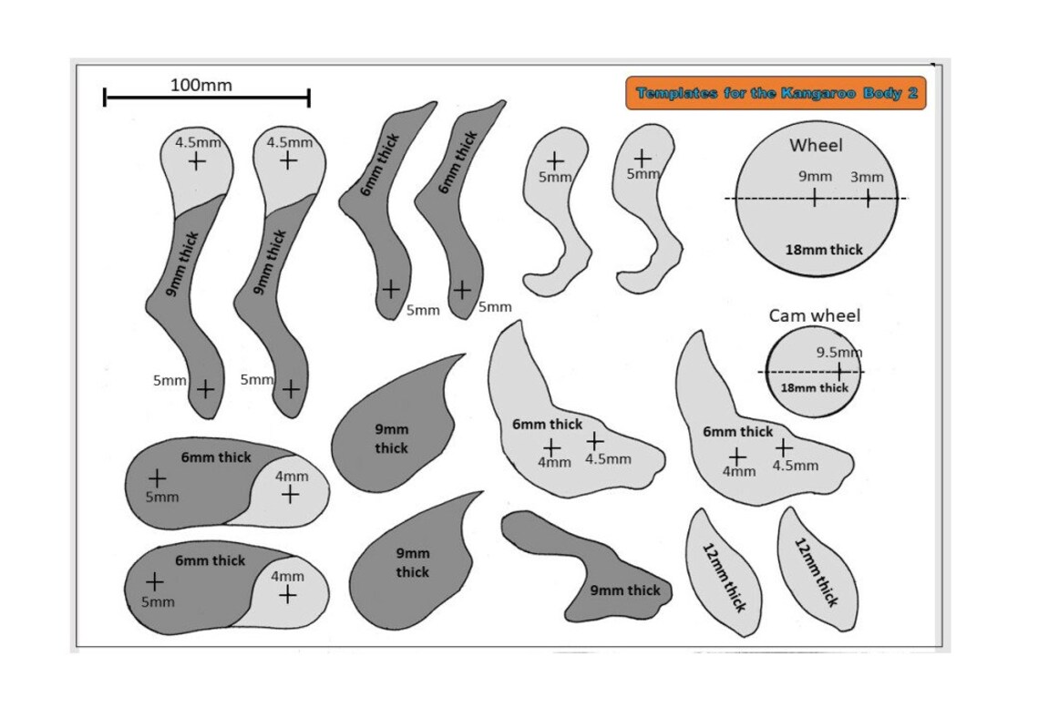 Mechanical Kangaroo Push/pull Toy Construction Plan Etsy