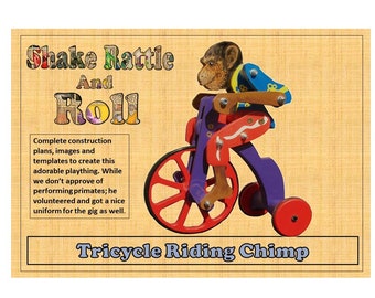 Tricycle Riding Chimp Toy Construction Plan