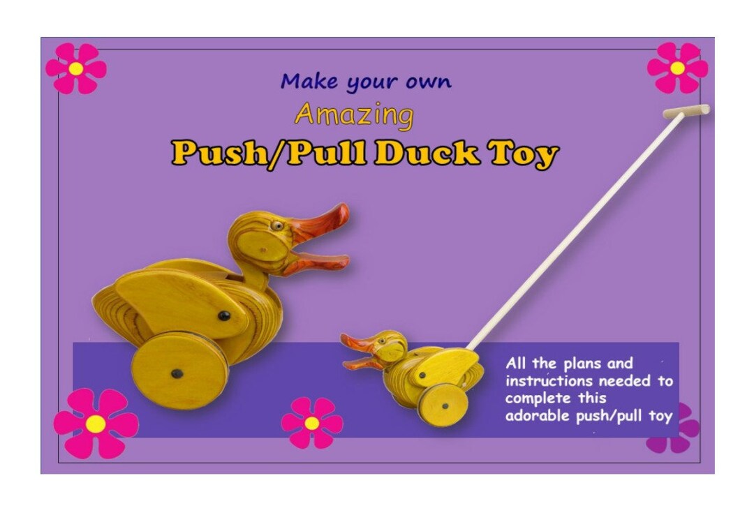 Push Pull Duck Toy Construction Plan Etsy