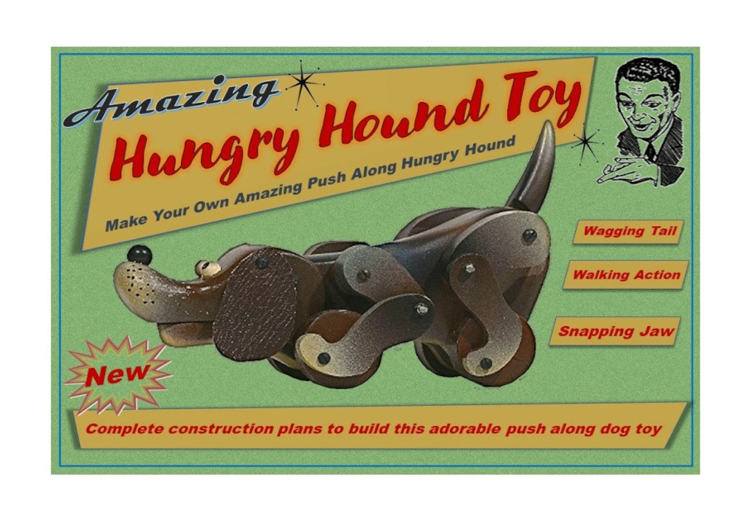 Push Along Dog Toy Construction Plan Etsy