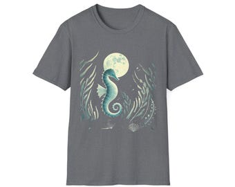 Sea Horse Dream Unisex T-Shirt, Softstyle Tee, Ocean Lovers Gift, Summer Fashion, Beach Day Outfit, Marine Life Apparel