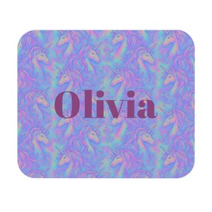 Personalized Magical Unicorn Mouse Pad - Colorful Desk Accessory, Gift for Unicorn Lovers, Office Decor, Kids Room, Fantasy Theme
