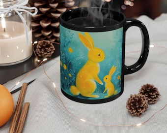 Whimsical Bunny Mug for Kids & Adults, Perfect for Easter, Spring Celebrations, Gift for Rabbit Lovers, Cute Drinkware