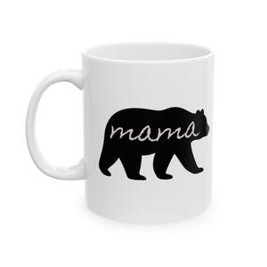Mama Bear Mug, Coffee Cup Gift, Nature Lover Drinkware, Mother&#39;s Day Gift, Cute Animal Mug