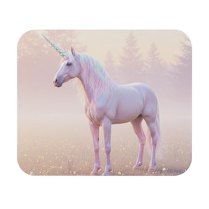 Magical Unicorn Mouse Pad, Cute Office Decor, Gift for Unicorn Lovers, Fantasy Desk Accessories, Inspirational Workspace, Gift for Her