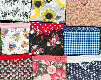 Handmade Snap Pouch | Small Fabric Purse Organizer | Cotton Makeup & Phone Bag | Gift for Her