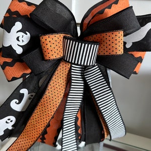 Halloween Bow, Ghost Bow, Lantern Bow, Halloween Decor, Halloween, Centerpiece Bow,