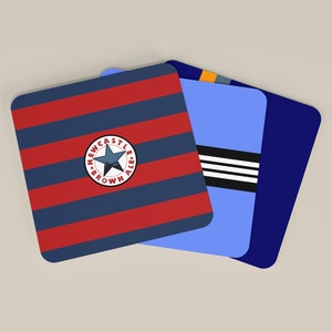 Newcastle Retro Away Kits Football Coasters - Set of 4