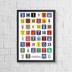 Legends of Football Art Print: International Soccer Stars