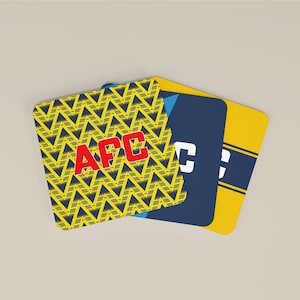 AFC Retro Away Kits Football Coasters Beer Mats - Set of 4