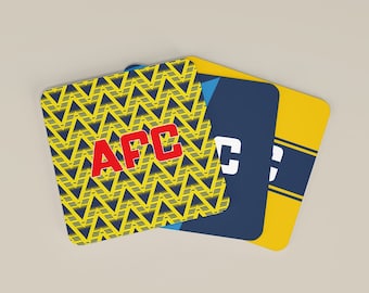 AFC Retro Away Kits Football Coasters Beer Mats - Set of 4