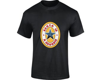 Camiseta navideña de la cerveza Santa Geordie Newcastle Brown Ale: regalo festivo de cerveza