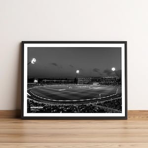 Edgbaston Cricket Ground Print: Warwickshire Stadium, Black & White Photography