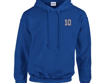 Zinedine Zidane Frankrijk Nummer 10 geborduurde hoodie