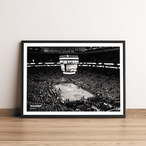 TD Garden Boston Celtics Basketball Stadium Print, black & white art print, basketball photo, basketball wall art