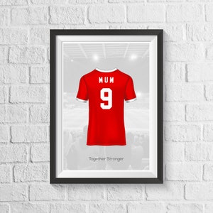 Personalised Wales Fan Football Shirt Print | Fathers Day Gift | Custom Wales Gift | Fathers Day | Wales Fan Gift
