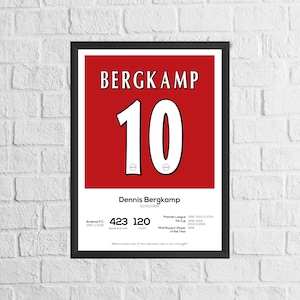 Dennis Bergkamp AFC Legend Stats Football Print