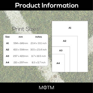 man of the match football print sizes
