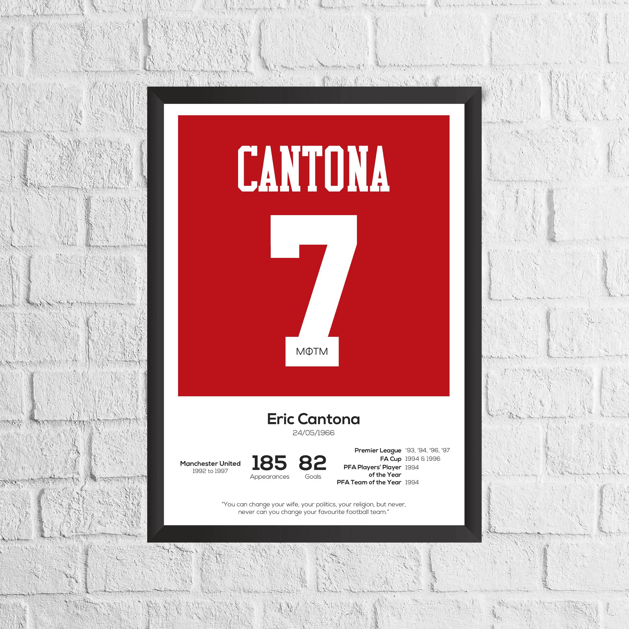 Eric Cantona Legend Stats Football Print