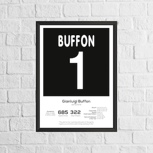Gianluigi Buffon Legend Stats voetbalprint