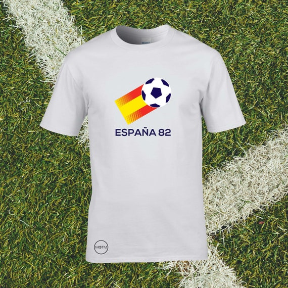 Spain 82 T-Shirt 100% Cotton World Cup Football Fan FIFA Goal 1982 Spain 82 T-Shirt 100% Cotton World Cup Football Fan FIFA Goal 1982