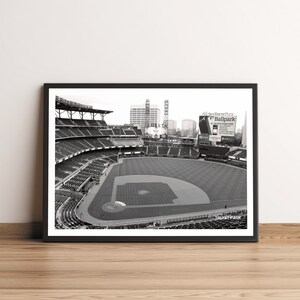Truist Park Atlanta Braves Baseball Stadium Print, black white art print, baseball photo, MLB wall art