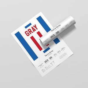 Personalised Football Player Stats Print: Custom Team Awards